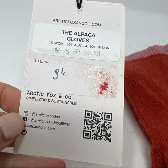 NWT Arctic Fox & Co Wool Alpaca Orange Gloves - Picture 2 of 3